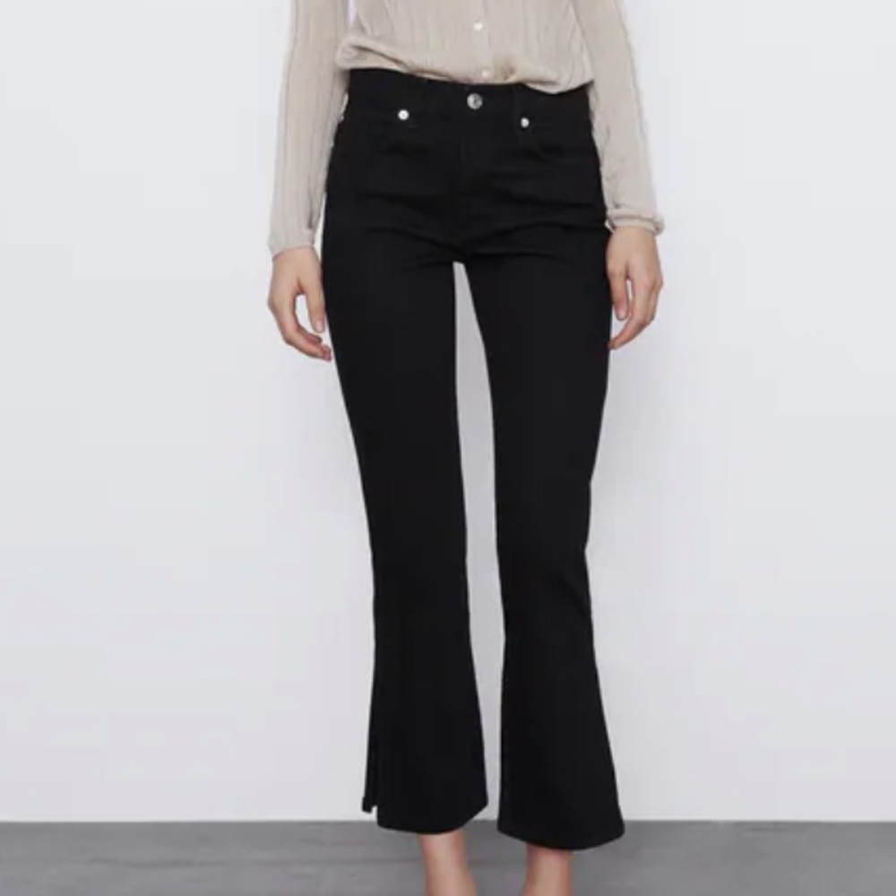 BNWT Zara Split Hem Flare Jeans